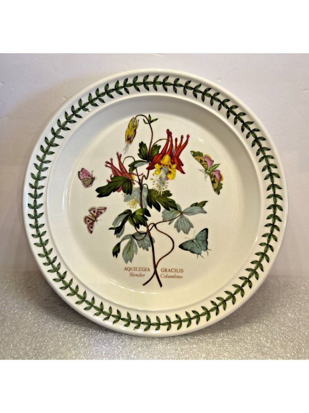 Portmeirion Botanic Garden Slender Columbine Ceramic Plate 8.5" Made In England